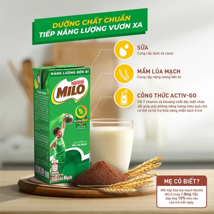 Trẻ mấy tuổi uống được sữa lúa mạch Nestlé Milo? 3 lưu ý quan trọng cho mẹ 2 Tần suất và hàm lượng sử dụng phù hợp theo từng cột mốc phát triển